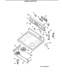 Section Diagram and Parts List for JBP77GV1  General Electric Range