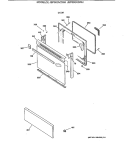 DOOR Diagram and Parts List for JBP60GV2WH  General Electric Range