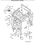 Section Diagram and Parts List for JBP76GS1  General Electric Range