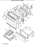 Section Diagram and Parts List for JBP76GS1  General Electric Range