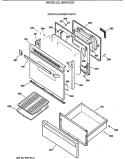 DOOR & DRAWER PARTS Diagram and Parts List for JBP23GV2  General Electric Range