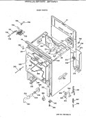 BODY PARTS Diagram and Parts List for JBP75AW1  General Electric Range