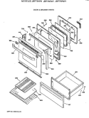 DOOR & DRAWER PARTS Diagram and Parts List for JBP79GW1  General Electric Range