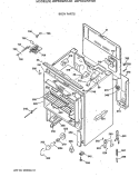 BODY PARTS Diagram and Parts List for JBP63GW1AD  General Electric Range