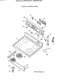 COOKTOP & CONTROL PANEL Diagram and Parts List for JBP66GW1WH  General Electric Range