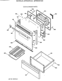 DOOR & DRAWER PARTS Diagram and Parts List for JBP66GW1WH  General Electric Range