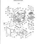 BODY Diagram and Parts List for RB757WT2WW  Hotpoint Range