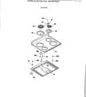 COOKTOP Diagram and Parts List for RB755GT2AD  Hotpoint Range