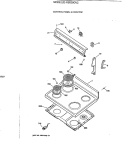 CONTROL PANEL & COOKTOP Diagram and Parts List for RB525GV2  Hotpoint Range