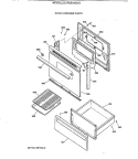 DOOR & DRAWER PARTS Diagram and Parts List for RB534GV3  Hotpoint Range
