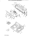 COOKTOP Diagram and Parts List for RGB745SEV2WH  Hotpoint Range