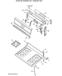 COOKTOP Diagram and Parts List for RGB628ET2AD  Hotpoint Range