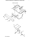 BURNER & GAS PARTS Diagram and Parts List for RGB526ET2WH  Hotpoint Range