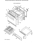 DOOR & DRAWER PARTS Diagram and Parts List for RGB744GET2AD  Hotpoint Range