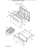 DOOR & DRAWER PARTS Diagram and Parts List for RB536V1  Hotpoint Range