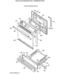 DOOR & DRAWER PARTS Diagram and Parts List for RGB628GEV2WH  Hotpoint Range