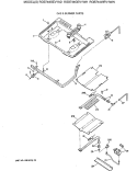 GAS & BURNER PARTS Diagram and Parts List for RGB744WEV1WW  Hotpoint Range
