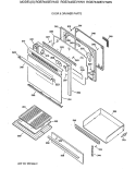 DOOR & DRAWER PARTS Diagram and Parts List for RGB744WEV1WW  Hotpoint Range