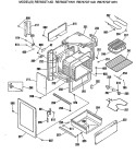 Section Diagram and Parts List for RB755GT1AD  Hotpoint Range