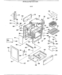 BODY Diagram and Parts List for RB757WT1WW  Hotpoint Range