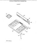 COOKTOP Diagram and Parts List for RGB508ET3WH  Hotpoint Range