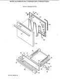 DOOR & DRAWER PARTS Diagram and Parts List for RGB524PV4WH  Hotpoint Range