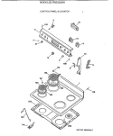 CONTROL PANEL & COOKTOP Diagram and Parts List for RB533GW1  Hotpoint Range