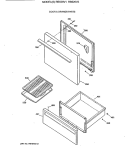 DOOR & DRAWER PARTS Diagram and Parts List for RB526V2  Hotpoint Range