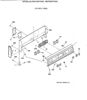 CONTROL PANEL Diagram and Parts List for RB755GT3AD  Hotpoint Range