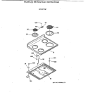 COOKTOP Diagram and Parts List for RB755GT3AD  Hotpoint Range