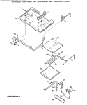 Section Diagram and Parts List for RGB744GET1WH  Hotpoint Range