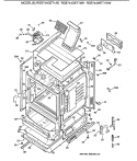 Section Diagram and Parts List for RGB744GET1WH  Hotpoint Range