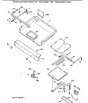 Section Diagram and Parts List for RGB745GET1WH  Hotpoint Range