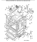 Section Diagram and Parts List for RGB745GET1WH  Hotpoint Range