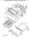 Section Diagram and Parts List for RGB745GET1WH  Hotpoint Range