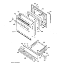 DOOR & DRAWER PARTS Diagram and Parts List for JGBS23BEW2AD  General Electric Range