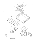 GAS & BURNER PARTS Diagram and Parts List for JGBS22BEW1WH  General Electric Range