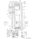 FREEZER DOOR Diagram and Parts List for ZISW42DYA  General Electric Refrigerator
