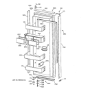 FRESH FOOD DOOR Diagram and Parts List for ZISW42DYA  General Electric Refrigerator
