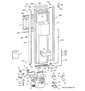 FREEZER DOOR Diagram and Parts List for ZISB36DYA  General Electric Refrigerator