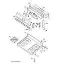 COOKTOP Diagram and Parts List for JGBC20BEW2WH  General Electric Range