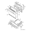 DOOR & DRAWER PARTS Diagram and Parts List for JGBC20BEW2WH  General Electric Range