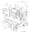 Section Diagram and Parts List for JE740GW01  General Electric Microwave