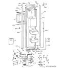 FREEZER DOOR Diagram and Parts List for ZISB48DYA  General Electric Refrigerator
