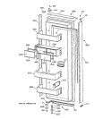 FRESH FOOD DOOR Diagram and Parts List for ZISB48DYA  General Electric Refrigerator