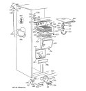 FREEZER SECTION Diagram and Parts List for ZISB48DYA  General Electric Refrigerator