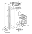 FREEZER SECTION Diagram and Parts List for ZISB48DYA  General Electric Refrigerator