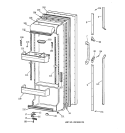 FRESH FOOD DOOR Diagram and Parts List for TFZ22PRYDWW  General Electric Refrigerator