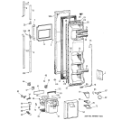 FREEZER DOOR Diagram and Parts List for TFK25PRYEAA  General Electric Refrigerator