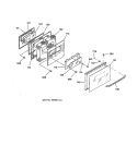 DOOR Diagram and Parts List for JSP38GV1BB  General Electric Range